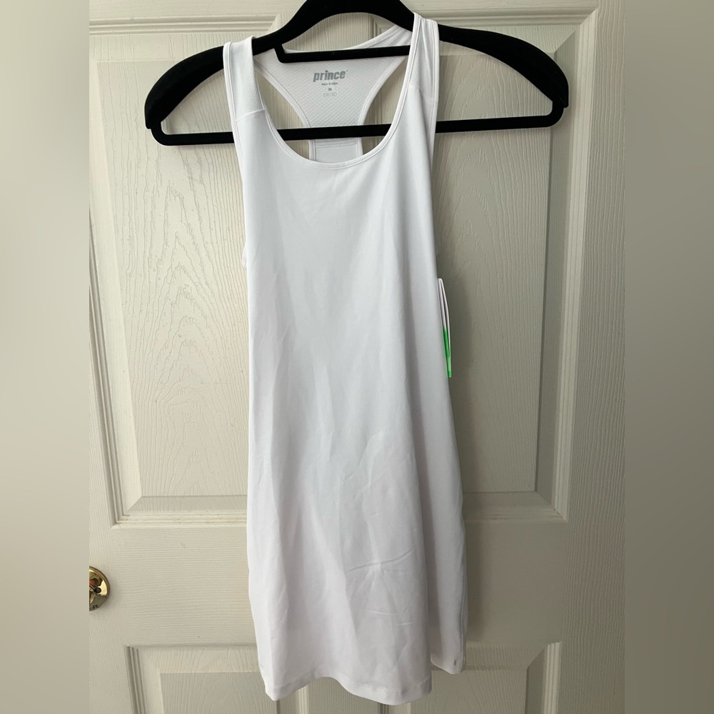 NWT Girl's Youth Prince White Tennis Match Dress with Compression Shorts Medium